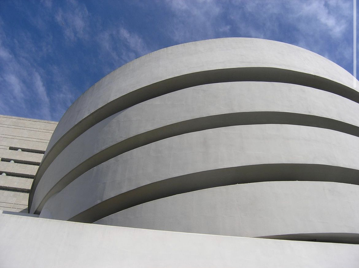 The outside of the Guggenheim Museum in NYC