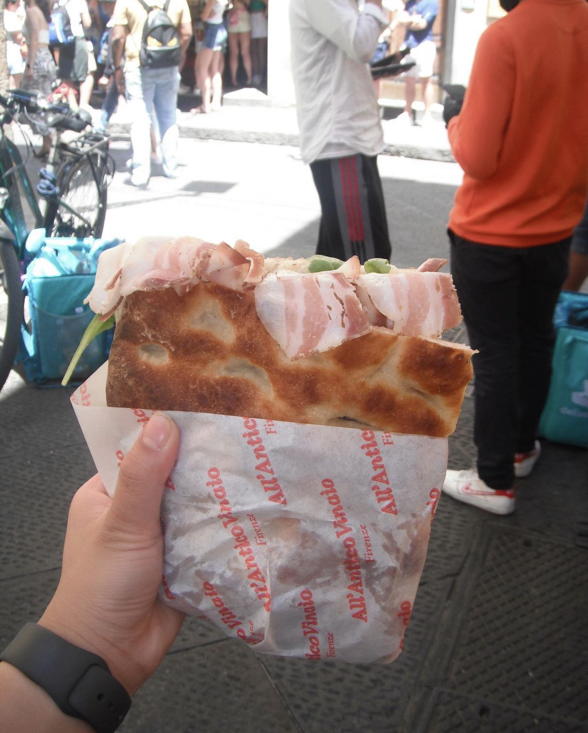 An italian sandwich in Florence, Italy