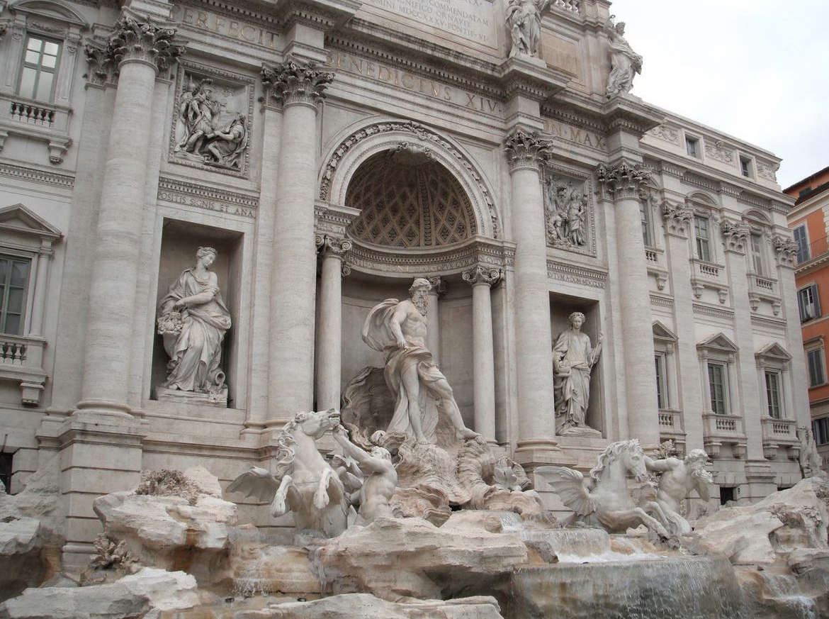 Trevi fountain in Rome, Italy